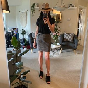 Grey mini skirt size s